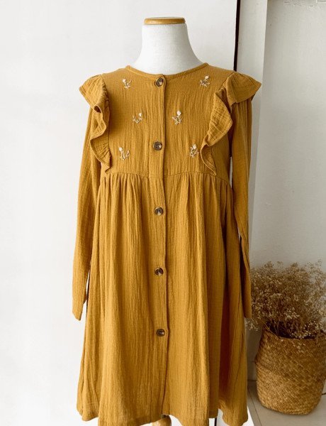 VESTIDO MOSTAZA