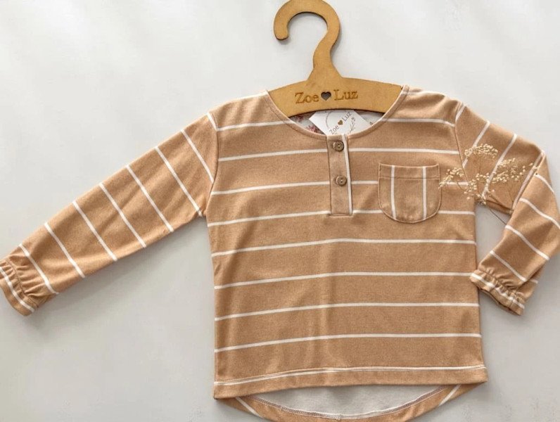 BLUSA C/BOLSILLO BEIGE