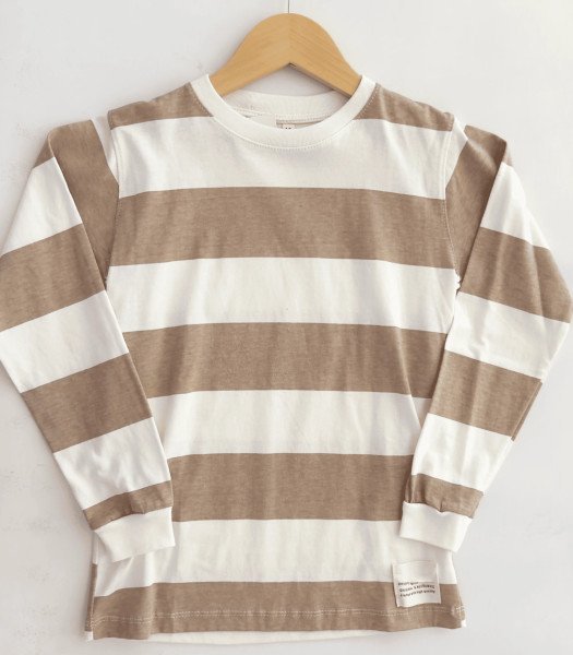 CAMISETA RAYAS BEIGE