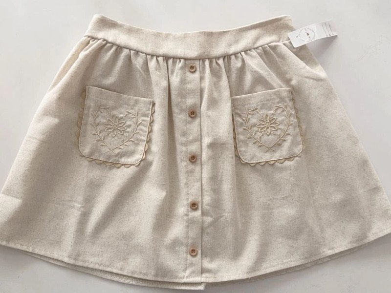 POLLERA BORDADO EN BOLSILLO