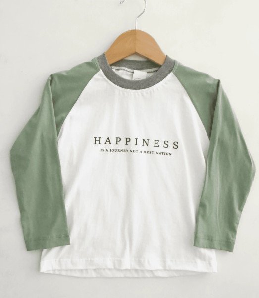 Camiseta combinada Happiness