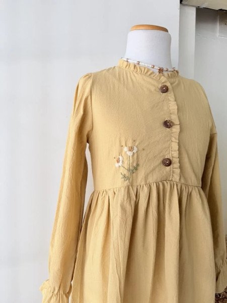 VESTIDO CUELLO V/BOTON726